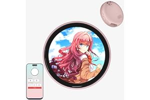 MIQUEES Personalized Anime Photo Pin: 1.8" IPS Touchscreen Digital Badge for Custom Videos & GIFs - Unique Christmas Gift for Fans, Backpacks, Jackets