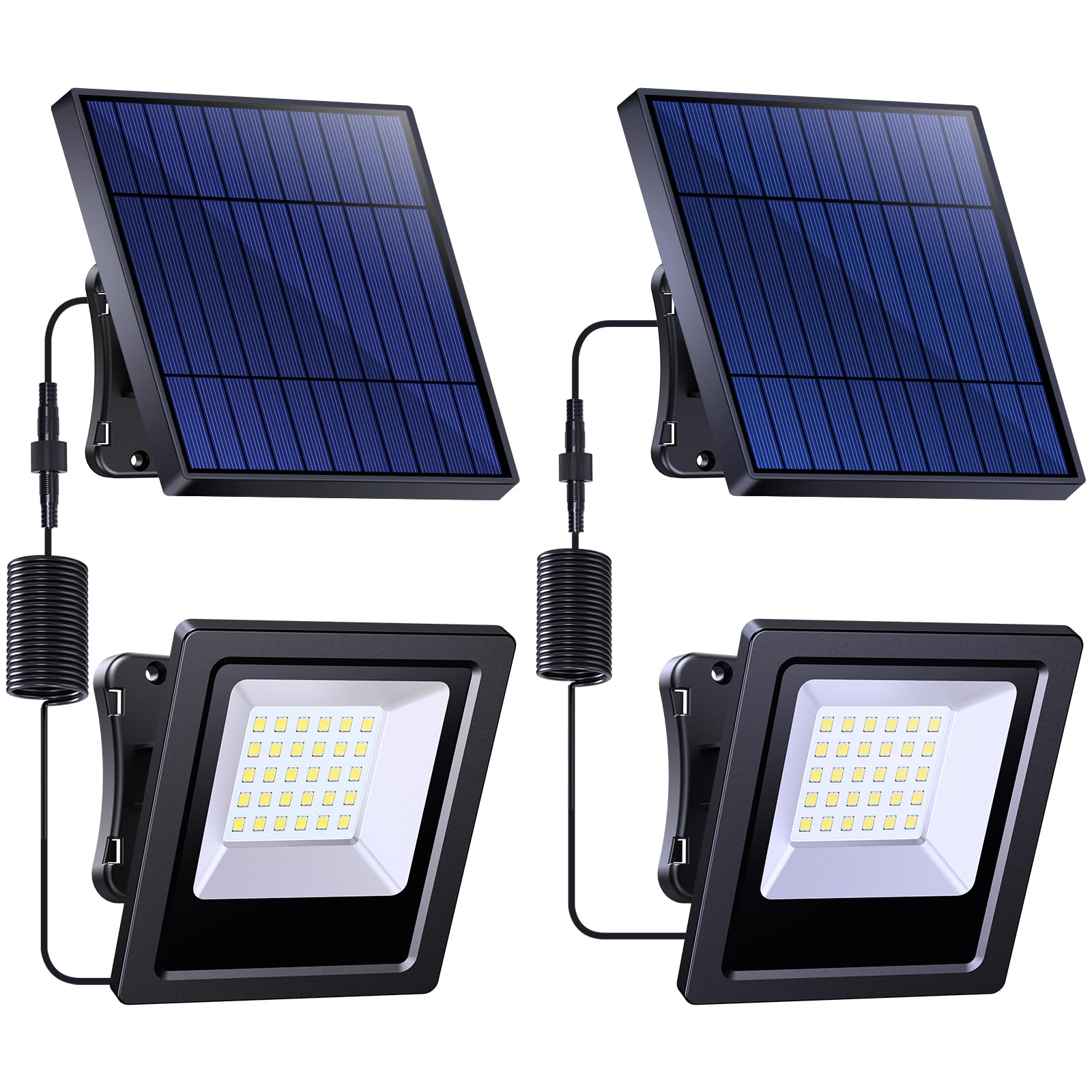 Photo 1 of ITEM IS MISSING PARTS, UNSURE WHAT PARTS ARE MISSING ----------------------------------------------Lightonight Solar Lights Outdoor, Solar Powered Flood Lights Weatherproof, Dusk to Dawn Led Solar Security Wall Lights with 16.4Ft Cable for Outside Garden,