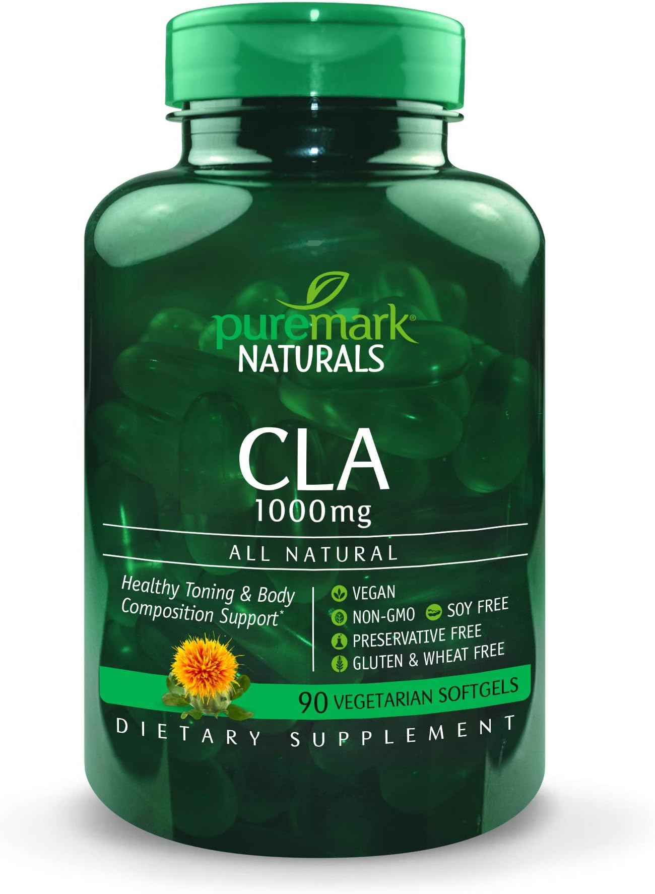 Puremark Cla Vegetarian Softgels, 1000 mg, 90 Count