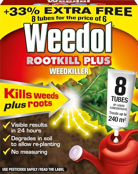 Weedol Rootkill Plus Liquidose 6 Tubes Plus 2 Free Amazon Co Uk Kitchen Home