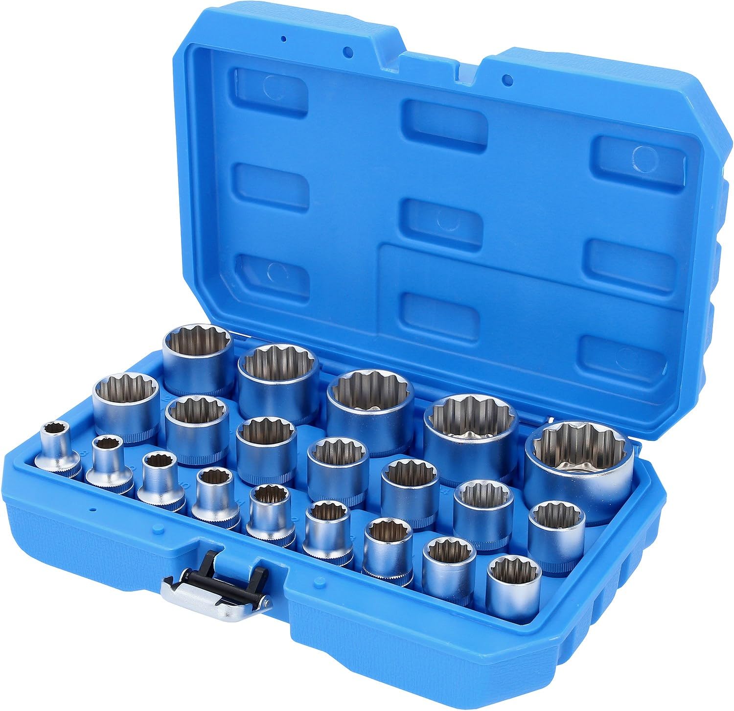 BRILLIANT TOOLS BT022405 1/2 Inch Socket Spanner Set 12-Point 21-Piece 8-36 mm [Powered by KS Tools]