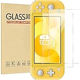 Jngnpn 2-Pack Tempered Glass Screen Protector for Switch Lite Model 2019 [5.5 Inch]，HD Clear, Anti Scratch, Bubble Free, Easy Installation, 9H Hardness, Ultra Thin