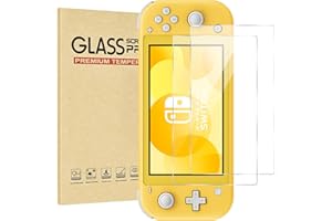 Rvciby 2-Pack Tempered Glass Screen Protector for Switch Lite Model 2019 [5.5 Inch]，HD Clear, Anti Scratch, Bubble Free, Easy