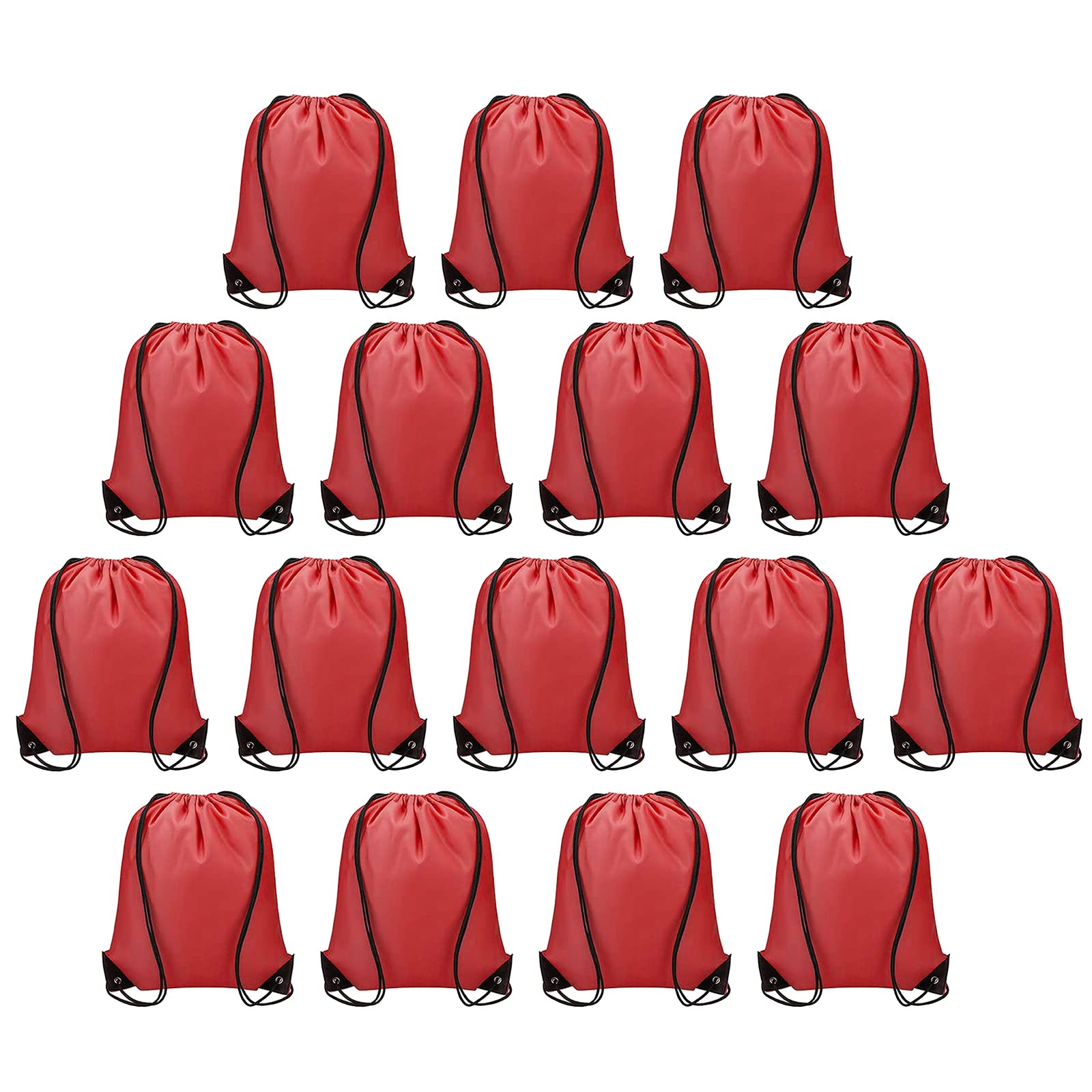 Flow fire 16 Pcs Drawstring Bag, Sports Drawstring Swimming Bag for Kids, Drawstring PE Bags for School Boys, Girls and Children