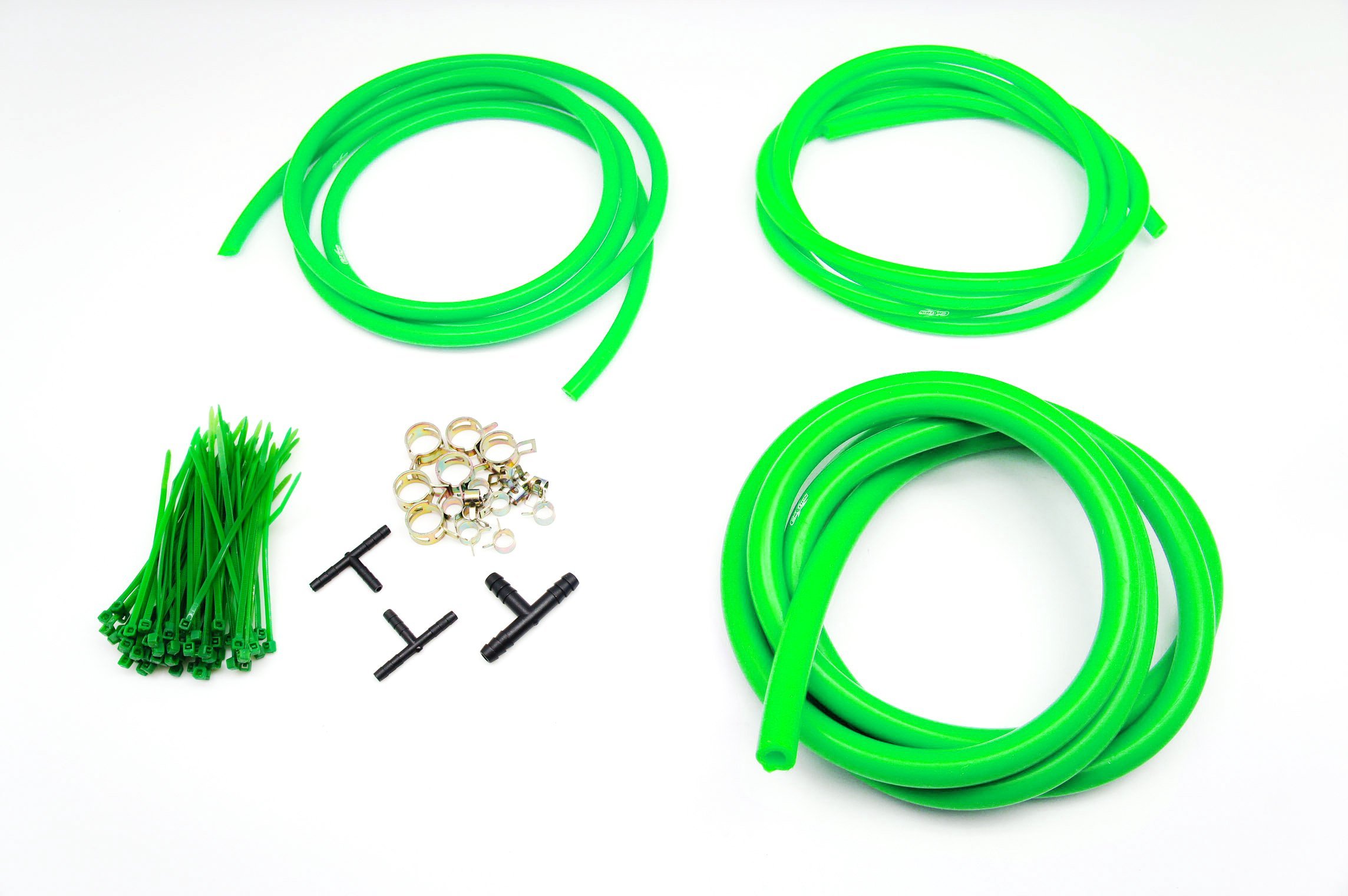 Autobahn88 Engine Room Silicone Vacuum Hose Dress Up DIY Kit, Fit All Models of Mazda (Green)