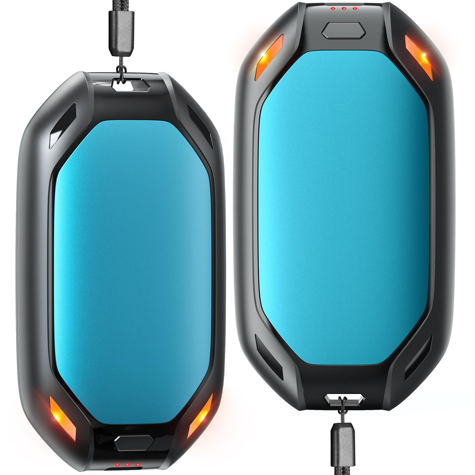 Joltix Hand Warmers 2 Pack 6000mAh Rechargeable, 3 Levels Heating Electric Hand Warmer, Reusable Hand Warmers Ideal for Outdoor, Camping, Hiking, Christmas, Thanksgiving, Men Gifts