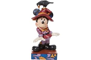 Enesco Jim Shore Disney Traditions Halloween Scarecrow Mickey Mouse Figurine, 7.625 Inch, Multicolor
