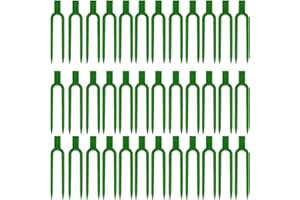 FOINFUN 120 Pcs Plastic Strawberry Plant Support Pins Plant Clips Garden Pins for Plant Cutting,Green U-Shaped Anchor Clips for Cuttings, Strawberry Runners While They Root Green