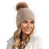FURTALK Winter Hats for Women Fleece Lined Pom Pom Beanie Warm Knit Cap