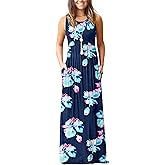 MOLERANI Women's Loose Plain Maxi Dresses Casual Long Dresses with Pockets