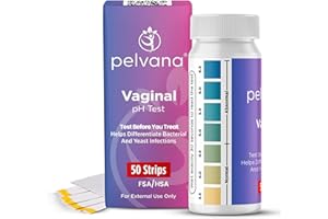 Pelvana Vaginal pH Test Strips for Women – 50 Strips, at-Home BV and Yeast Infection Test Kit, Vaginal pH Tester to Differentiate Between Conditions