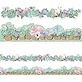 67ft Succulents Bulletin Board Borders Stickers Succulents Cutouts Potted Bulletin Board Decorations Succulent Border Stickers Holiday Borders Border for School Classroom Office Party Wall Decor