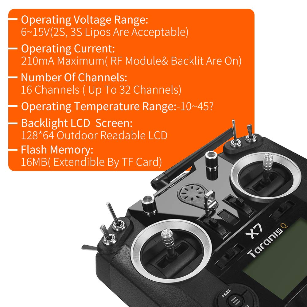 Frsky Taranis Q X7 Transmisor 16 Canales ACCST RC
