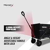 MoverX 150L Festival Trolley on Wheels Folding Wagon Black view 7