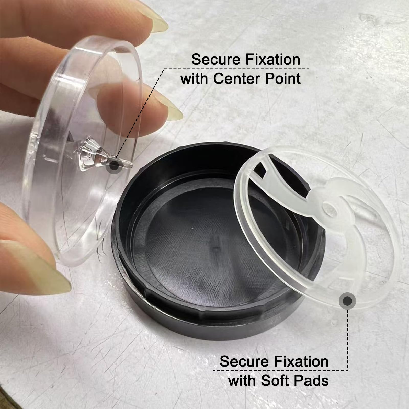 TECHPLUS 2Pcs Portable Watch Storage Box for Watch Dials – Dust and Scratch Protection Organizer, Display Travel Case,2-Inch Diameter