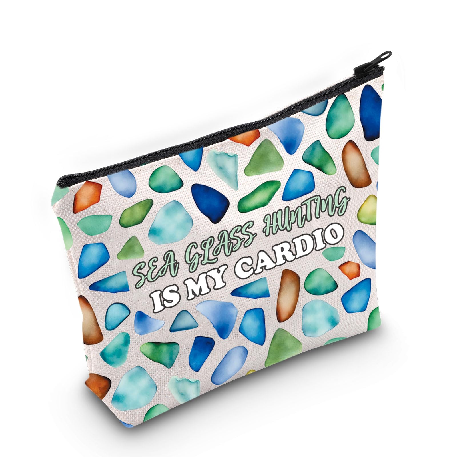 PYOUL Sea Glass Seeker Gift Sea Glass Hunting is My Cardio Makeup Bag (My Cardio Bag)