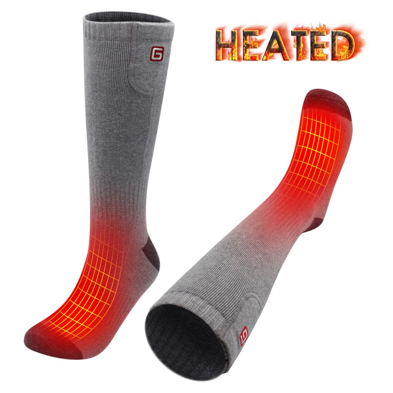 QILOVE Extra Warm Rechargeable Battery Heated Socks Sports