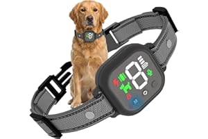 DEEDLITE NooBark Anti-Bark Dog Collar, Smart Bark Control with 4 Modes, 8 Sensitivity Levels, Rechargeable for Dogs (Black)