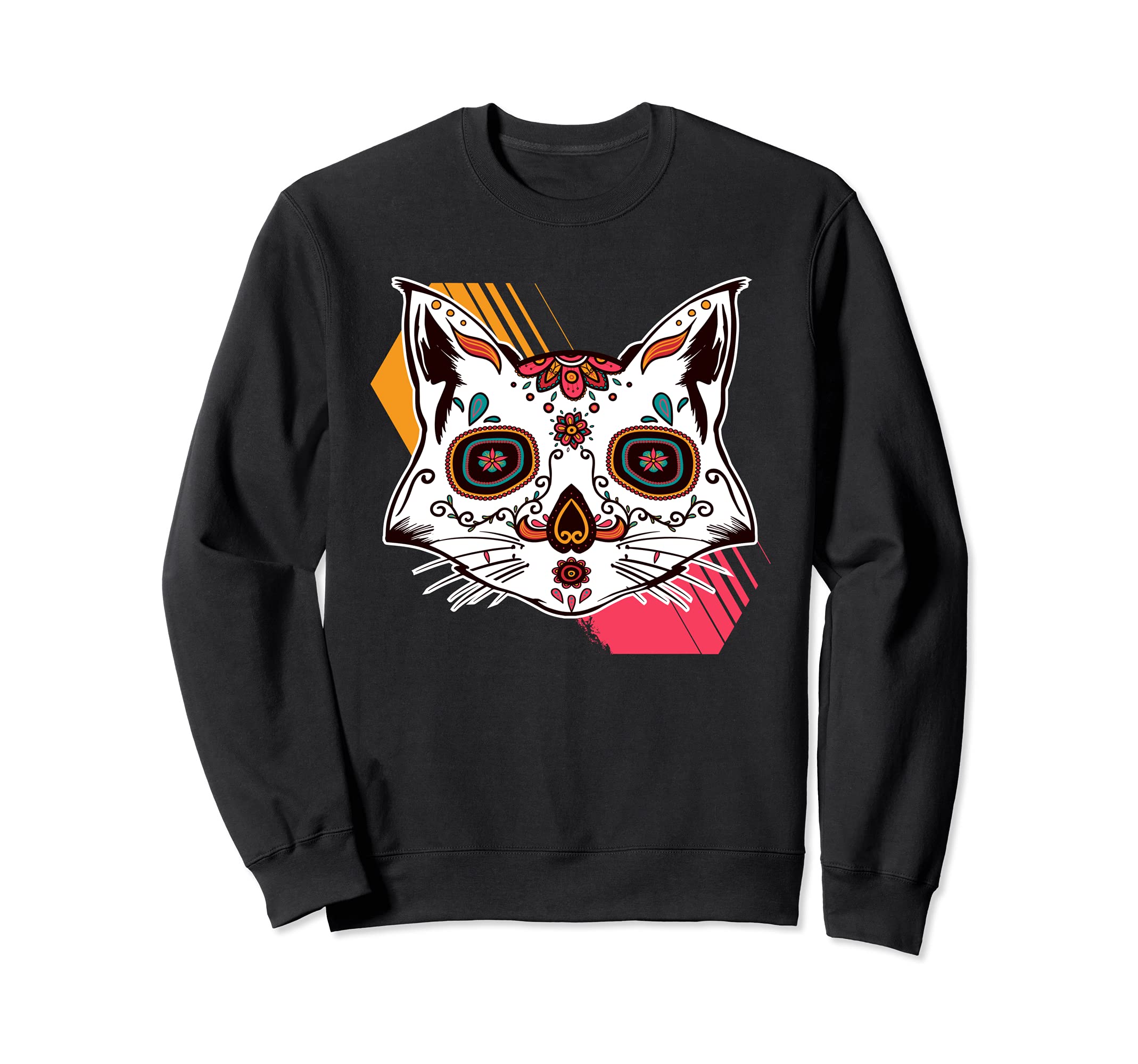 Day of the Dead Cats Skull Dia De Los Muertos I Cute Cat Sweatshirt