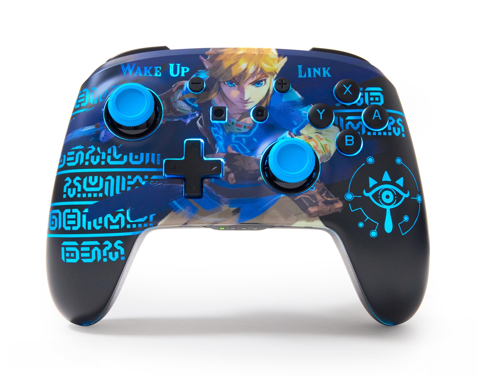 PowerA Enhanced Wireless Controller for Nintendo Switch with Lumectra – Wake Up Link, Gamepad, Game Controller, Bluetooth Controller, Rechargeable