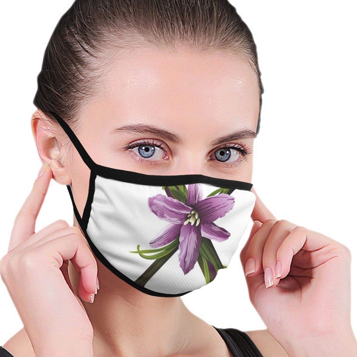 Comfortable Windproof mask,Xerophyta Viscosa Flower On Capital Letter X Concept Alphabet Graphic Art,Printed Facial decorations for Women and Men