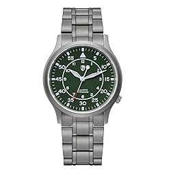BERNY Men's Titanium Watch Japanese Sweep Second