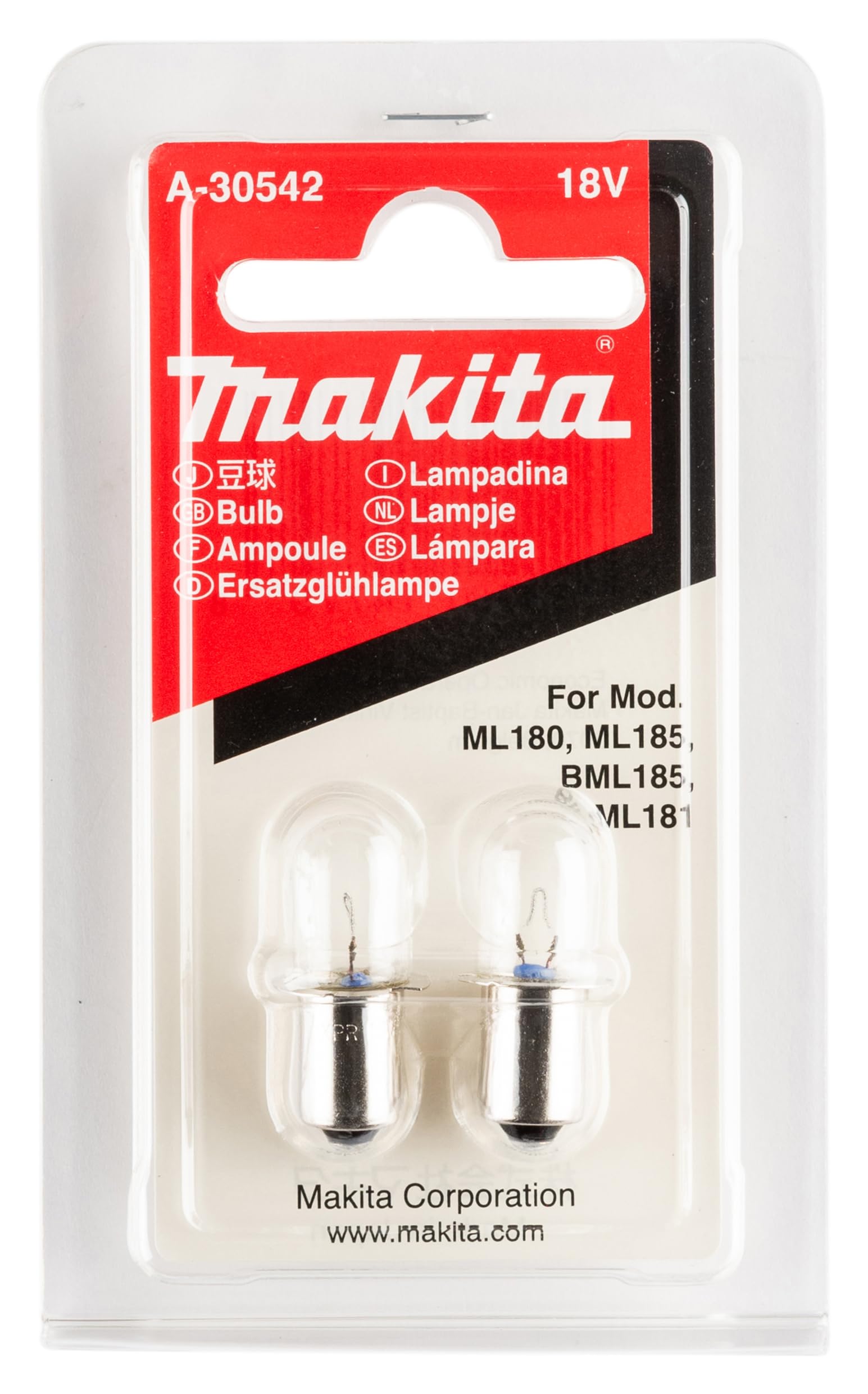 Makita - A-30542-2 Bulbs for Flashlight - - 18 Volts