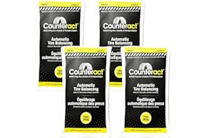 Counteract 10OZ-B4 Centrifugal Force Tire/Wheel Balancing Beads - Off-Road Vehicles, Light Duty Truck Tires, (4) 10oz Balance Bead Bags, (4) Valve Caps and Cores