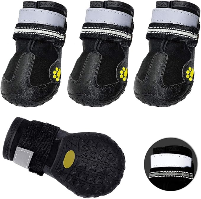 Didog Waterproof Dog Boots Shoes, Dog Hiking Boots, Reflective and Anti