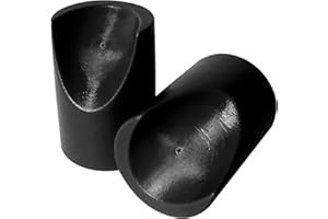 GLUPOSTI 8 Black Folding Chair V-Tip Stabilizer Caps, 7/8 Inch ID - Heavy Duty Nylon End Caps, Non-Marring Round Top of Leg Protectors, Compatible Replacement Stability Plugs for Metal & Padded Folding Chairs