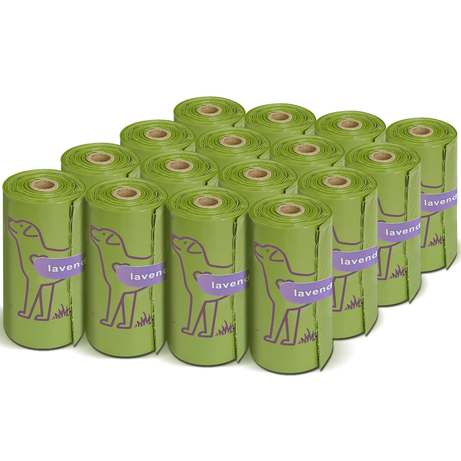 Photo 1 of 240 Count Lavender Scented 13” x 9” Dog Poop Bags Rolls, Leakproof Strong & Sturdy Waste Bags for Doggie Cat Pet