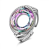 Kate Lynn "Rise From the Ashes Adjustable Phoenix Rings Made with Crystals from Austria, Packaged with Jewelry Box, Birthday Gift Christmas Gift for Women, Symbol of Luck and Renewal