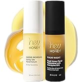 Hey Honey Good Morning & Good Night Duo | Honey Silk Facial Serum & Royal Honey Coenzyme Q10 | Best Day & Night Facial Support For Glowing Skin | 2 Oz