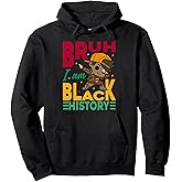 bruh i am black history month Kids Boys African American Pullover Hoodie