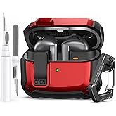 AhaStyle Case for Samsung Galaxy Buds3 / Galaxy Buds3 Pro (2024) / Galaxy Buds 3 FE (2025) with Secure Lock Clip Shockproof Full Protective Skin Cover with Cleaner Kit for Samsung Galaxy Buds3 Series