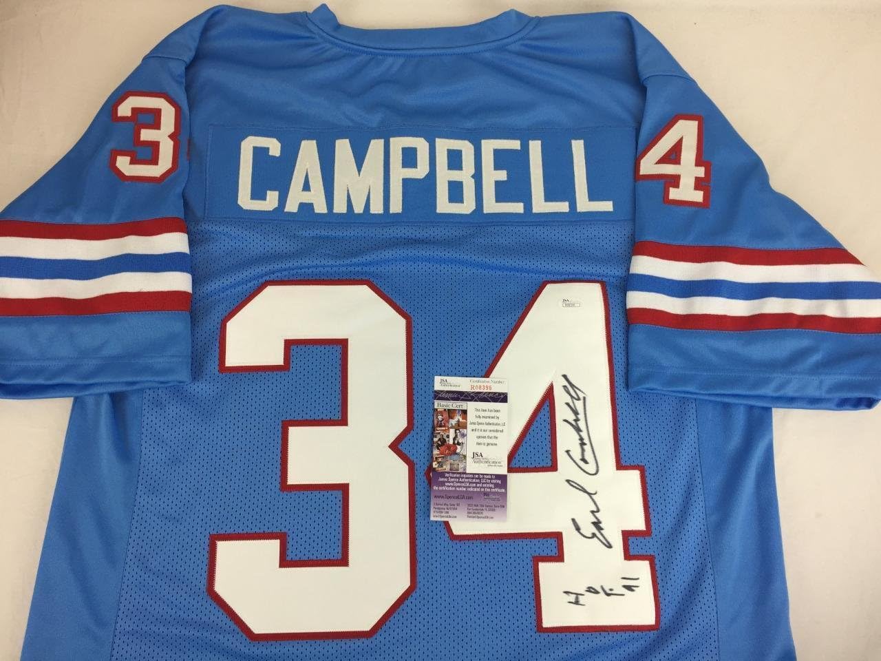 signed earl campbell jersey