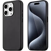maogoam for iPhone 15 Pro Case Leather, Genuine Crazy Horse Leather Case for iPhone 15 Pro,Compatible with MagSafe, Indiana-Jones Style, Black