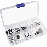 Fbshicung Sewing Screw Kit Metal Fasteners Durable Multiple Types Easy Replacement Needle Plate Screws Wear Resistant for Industrial Sewing Machines