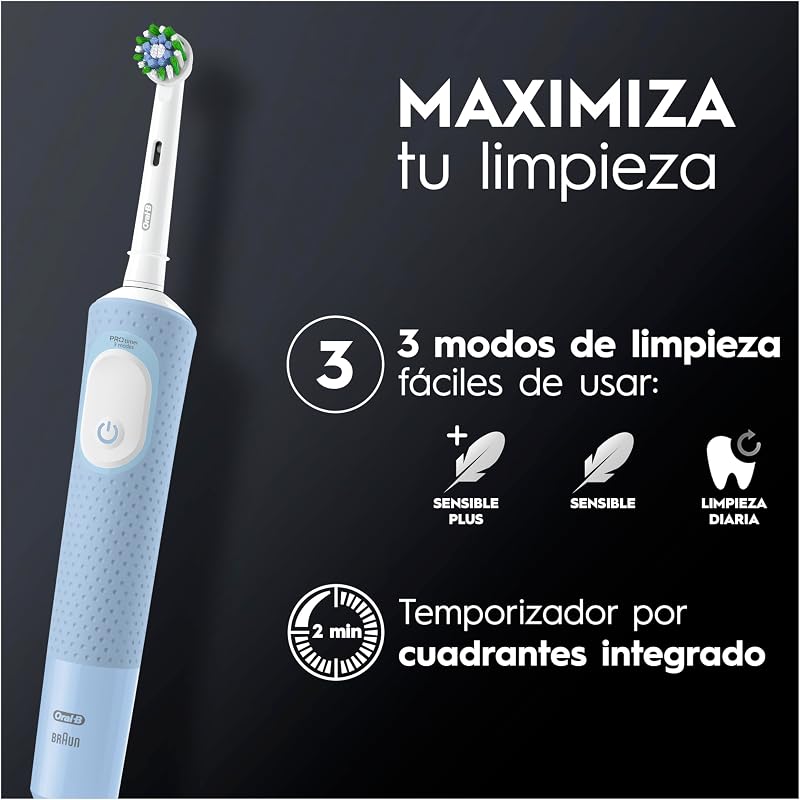 Escova de dentes elétrica Vitality Pro com 1 cabeça, azul