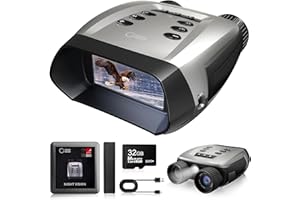 VisioGear Night Thunder X3 Night Vision Goggles - 4K AI Color Mode Night Vision Binoculars for Adults with 40MP Photo, 1384FT Range, 8X Zoom, 5000mAh Battery, 32GB Card, for Camping Hunting & Security