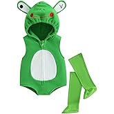 Madjtlqy Baby Halloween Costumes Outfit Toddler Girl Boy Clothes Hooded Romper Jumpsuit With Long Socks