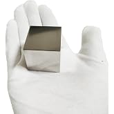 Scientific Metal Sample Block, Mirror Polished, No Engraving, R0.5 Chamfered Edges, Multiple Sizes &amp; Alloys (GR1 (99.7 Titanium), 1.5inch Cube)