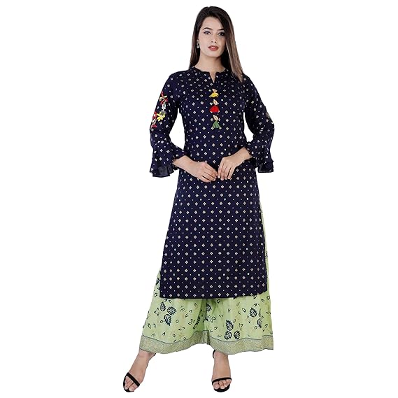 Women's Designer Printed Kurta & Palazzo Set