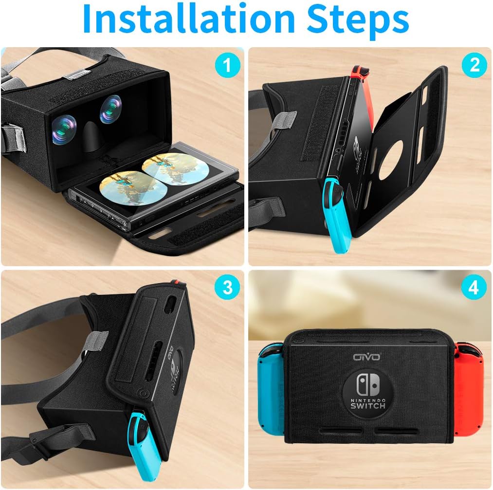 vr headset for nintendo switch oivo 3d vr glasses