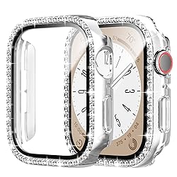 Cuteey 2 Pack Bling Case with Tempered Glass Screen