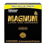 TROJAN Magnum Lubricated Large Condoms, Comfortable