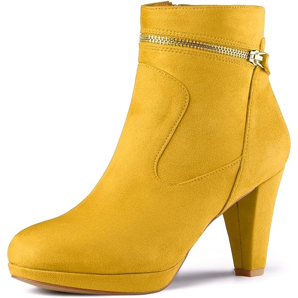 Smilice Women's Fashion Chunky Ankle Booties - Cute Block Heel Boots For Fall & Winter, Casual Or Dressy Outfits