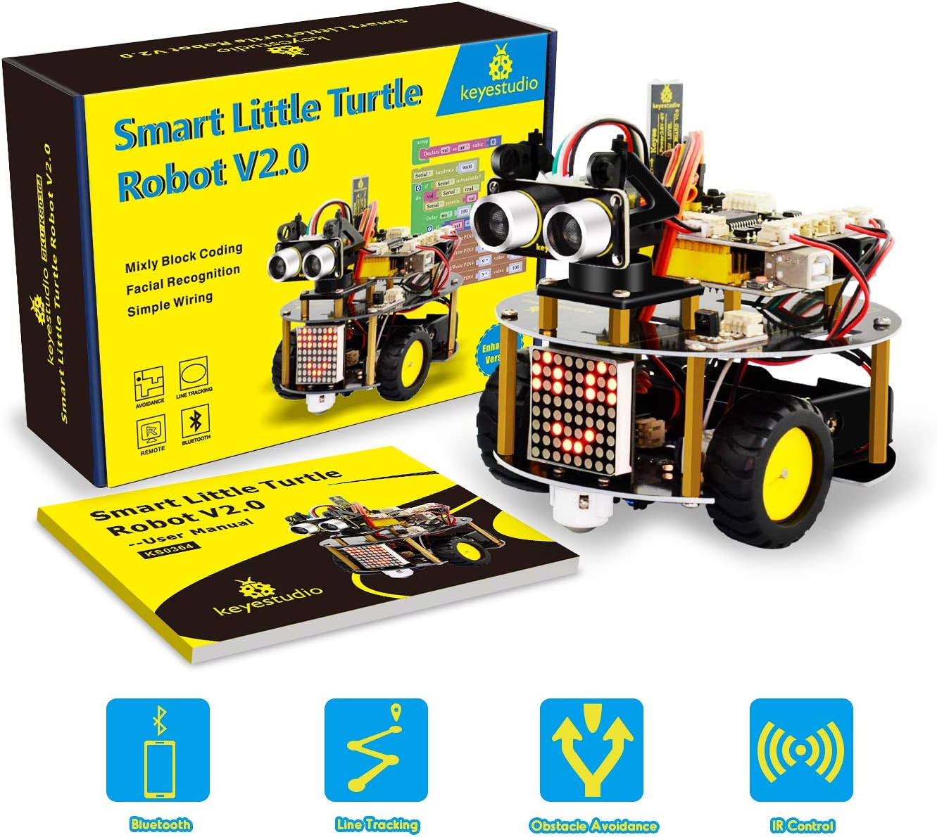 KEYESTUDIO Roboter Kit mit Tutorial, Line Tracking Amazon.de Computer