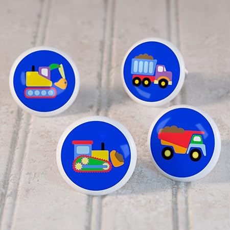 Kids Drawer Knobs Under Construction Collection Set Of 4