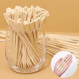 Lanjue 200Pcs Bamboo Paddle Skewers 12cm Flat Barbecue Cocktail Picks Party view 3